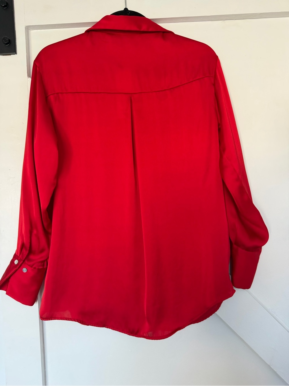 Zara Red  Women's Button-Up Blouse - Brand Not Visible